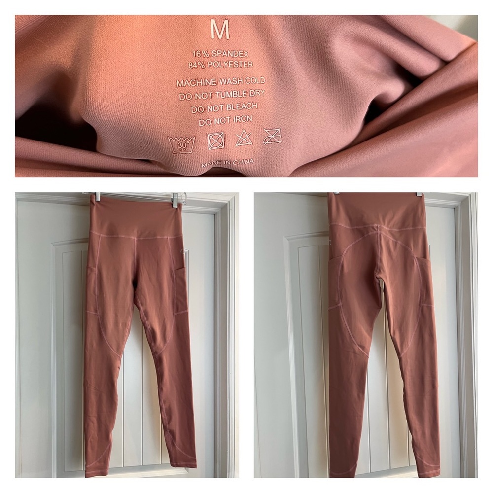 Dusty Rose Curves N Combat Boots Leggings